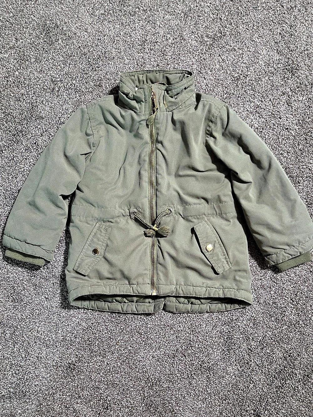 H&M Girls Green Quilted Jacket Size 12-14Y Like New